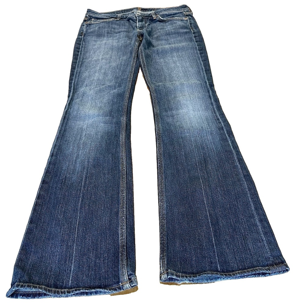 7 For All Mankind Jeans Womens Stretch Dark Blue Denim Size 28